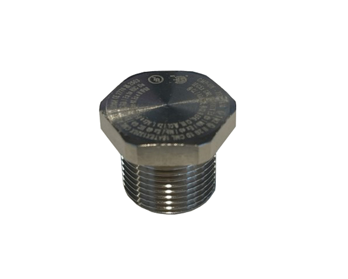 Chrome-plated brass cap ATEX ADF M20 x 1,5